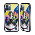 thumbnail image 1 of Head Case Designs Officially Licensed Michel Keck Dogs Boston Terrier Hybrid Case Compatible with Apple iPhone 12 / iPhone 12 Pro, 1 of 7