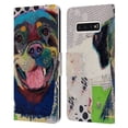 thumbnail image 1 of Head Case Designs Officially Licensed Michel Keck Dogs Rottweiler Leather Book Wallet Case Cover Compatible with Samsung Galaxy S10, 1 of 6