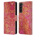 thumbnail image 1 of Head Case Designs Officially Licensed Micklyn Le Feuvre Mandala Hot Pink Gold and Orange Leather Book Wallet Case Cover Compatible with Samsung Galaxy S22+ 5G, 1 of 6