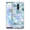 thumbnail image 1 of Head Case Designs Officially Licensed Micklyn Le Feuvre Marble Patterns Ice Blue And Jade Stone And Hexagon Tiles Soft Gel Case Compatible with OnePlus 8 5G, 1 of 7