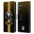thumbnail image 1 of Head Case Designs NFL Pittsburgh Steelers Logo Helmet Leather Book Wallet Case Cover For Samsung Galaxy A15, 1 of 6