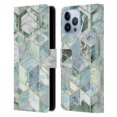 thumbnail image 1 of Head Case Designs Officially Licensed Micklyn Le Feuvre Marble Patterns Jade Honeycomb Leather Book Wallet Case Cover Compatible with Apple iPhone 13 Pro Max, 1 of 6
