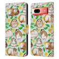 thumbnail image 1 of Head Case Designs Officially Licensed Micklyn Le Feuvre Patterns 2 Guinea Pigs And Daisies In Watercolour On Mint Leather Book Case Compatible with Google Pixel 7a, 1 of 6