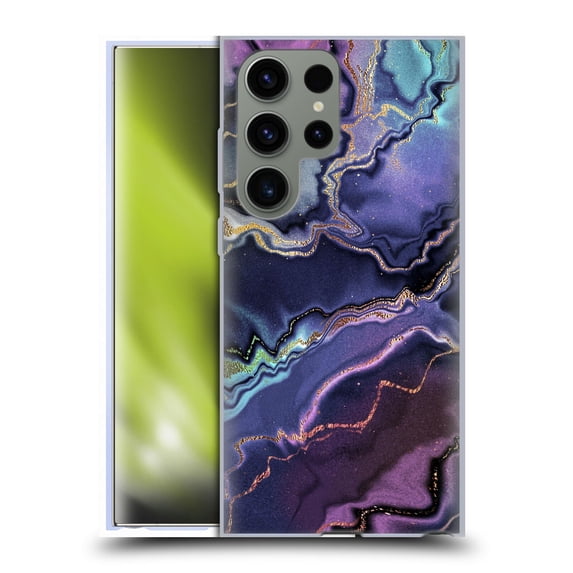 Head Case Designs Officially Licensed Monika Strigel Dream Waves Marble Purple 3 Soft Gel Case Compatible with Samsung Galaxy S23 Ultra 5G