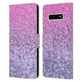 thumbnail image 1 of Head Case Designs Officially Licensed Monika Strigel Glitter Collection Lavender Pink Leather Book Wallet Case Cover Compatible with Samsung Galaxy S10+ / S10 Plus, 1 of 6