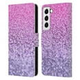thumbnail image 1 of Head Case Designs Officially Licensed Monika Strigel Glitter Collection Lavender Pink Leather Book Wallet Case Cover Compatible with Samsung Galaxy S22 5G, 1 of 6