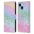 thumbnail image 1 of Head Case Designs Officially Licensed Monika Strigel Glitter Collection Unircorn Rainbow Leather Book Wallet Case Cover Compatible with Apple iPhone 14 Plus, 1 of 6
