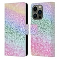 thumbnail image 1 of Head Case Designs Officially Licensed Monika Strigel Glitter Collection Unircorn Rainbow Leather Book Wallet Case Cover Compatible with Apple iPhone 14 Pro, 1 of 6