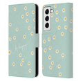 thumbnail image 1 of Head Case Designs Officially Licensed Monika Strigel Happy Daisy Mint Leather Book Wallet Case Cover Compatible with Samsung Galaxy S22 5G, 1 of 6