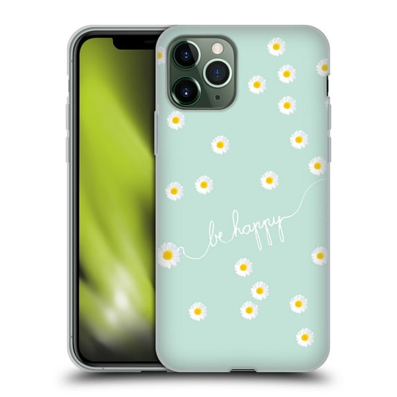 Head Case Designs Officially Licensed Monika Strigel Happy Daisy Mint Soft Gel Case Compatible with Apple iPhone 11 Pro