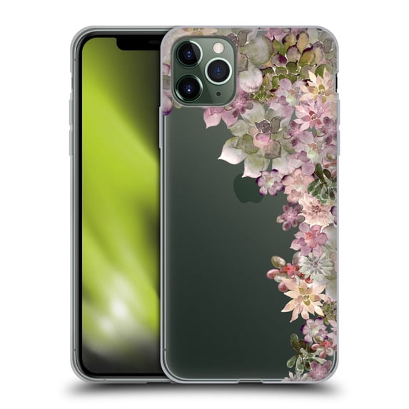 Head Case Designs Officially Licensed Monika Strigel My Garden Succulent Rose Soft Gel Case Compatible with Apple iPhone 11 Pro Max