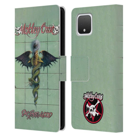 Head Case Designs Officially Licensed Motley Crue Albums Dr. Feelgood Leather Book Wallet Case Cover Compatible with Google Pixel 4