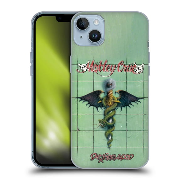 Head Case Designs Officially Licensed Motley Crue Albums Dr. Feelgood Soft Gel Case Compatible with Apple iPhone 14 Plus