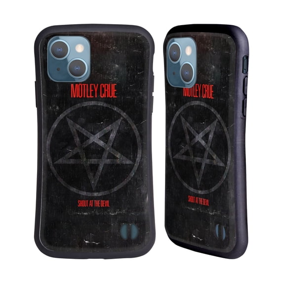 Head Case Designs Officially Licensed Motley Crue Albums SATD Star Hybrid Case Compatible with Apple iPhone 13