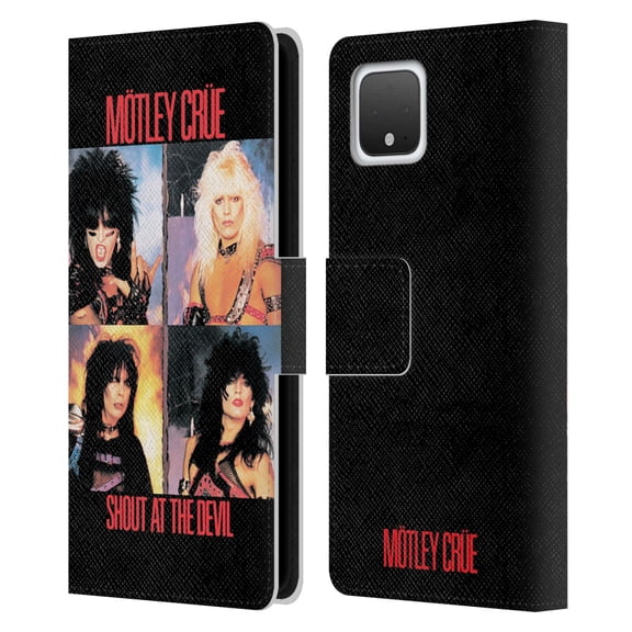 Head Case Designs Officially Licensed Motley Crue Albums Shout At The Devil Leather Book Wallet Case Cover Compatible with Google Pixel 4