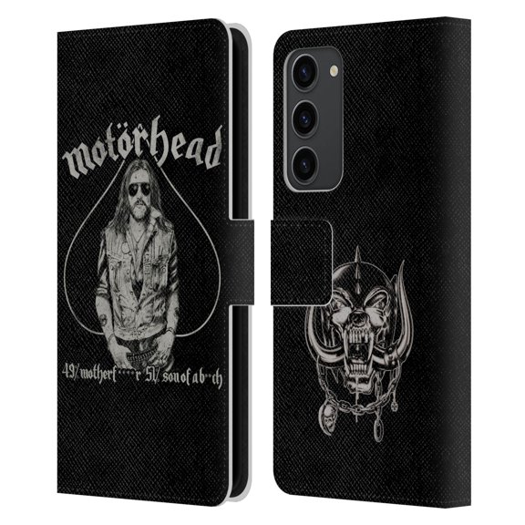 Head Case Designs Officially Licensed Motorhead Graphics Ace Of Spades Lemmy Leather Book Wallet Case Cover Compatible with Samsung Galaxy S23+ 5G