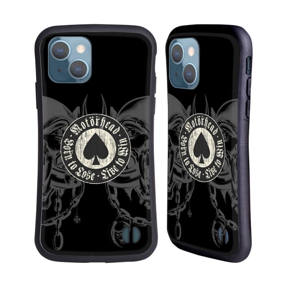 Head Case Designs Officially Licensed Motorhead Graphics Born To Lose Love To Win Hybrid Case Compatible with Apple iPhone 13