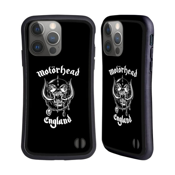 Head Case Designs Officially Licensed Motorhead Graphics England Hybrid Case Compatible with Apple iPhone 14 Pro