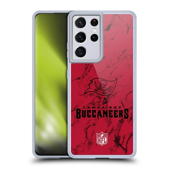 Head Case Designs NFL Tampa Bay Buccaneers Graphics Coloured Marble Soft Gel Case for Samsung Galaxy S21 Ultra 5G