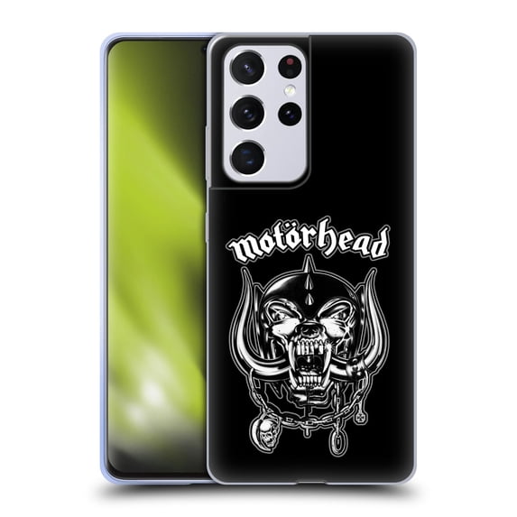 Head Case Designs Officially Licensed Motorhead Graphics Silver War Pig Soft Gel Case Compatible with Samsung Galaxy S21 Ultra 5G