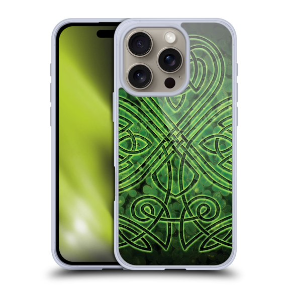 Head Case Designs Officially Licensed Brigid Ashwood Celtic Wisdom 3 Irish Shamrock Soft Gel Case Compatible with Apple iPhone 16 Pro