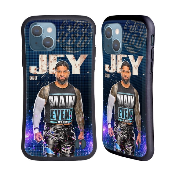 Head Case Designs Officially Licensed WWE Jey Uso Portrait Hybrid Case Compatible with Apple iPhone 13