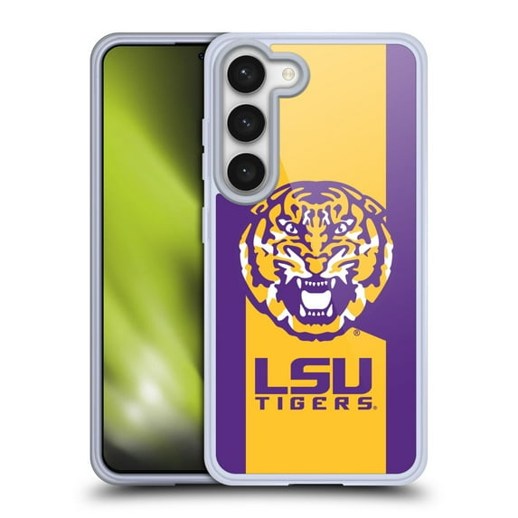 Head Case Designs Louisiana State University LSU LSU Art Tiger Graphics 1 Soft Gel Case for Samsung Galaxy S23 5G