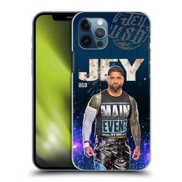 Head Case Designs Officially Licensed WWE Jey Uso Portrait Hard Back Case Compatible with Apple iPhone 12 / iPhone 12 Pro