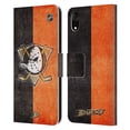 thumbnail image 1 of Head Case Designs Officially Licensed NHL Anaheim Ducks Half Distressed Leather Book Wallet Case Cover Compatible with Apple iPhone XR, 1 of 6