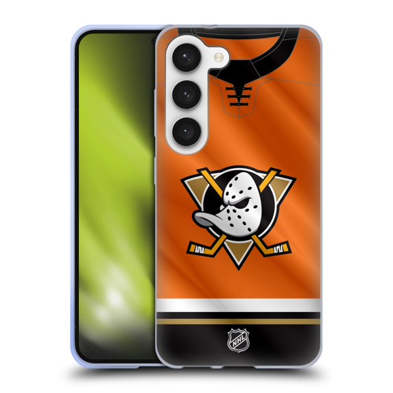 Head Case Designs Officially Licensed NHL Anaheim Ducks Jersey Soft Gel Case Compatible with Samsung Galaxy S23 5G