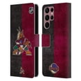 thumbnail image 1 of Head Case Designs Officially Licensed NHL Arizona Coyotes Half Distressed Leather Book Wallet Case Cover Compatible with Samsung Galaxy S22 Ultra 5G, 1 of 6