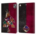 thumbnail image 1 of Head Case Designs Officially Licensed NHL Arizona Coyotes Half Distressed Leather Book Wallet Case Cover Compatible with Apple iPad 9.7 2017 / iPad 9.7 2018, 1 of 6
