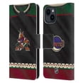 thumbnail image 1 of Head Case Designs Officially Licensed NHL Arizona Coyotes Jersey Leather Book Wallet Case Cover Compatible with Apple iPhone 15, 1 of 6