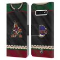 thumbnail image 1 of Head Case Designs Officially Licensed NHL Arizona Coyotes Jersey Leather Book Wallet Case Cover Compatible with Samsung Galaxy S10, 1 of 6
