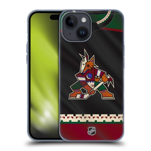 Head Case Designs Officially Licensed NHL Arizona Coyotes Jersey Soft Gel Case Compatible with Apple iPhone 15