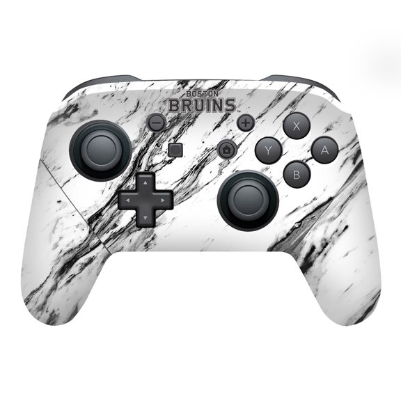 Head Case Designs Officially Licensed NHL Boston Bruins Marble Vinyl Sticker Skin Decal Cover Compatible with Nintendo Switch Pro Controller