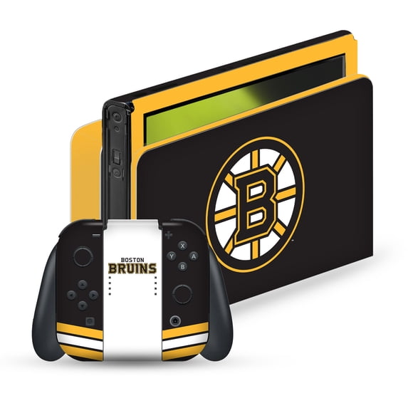 Head Case Designs Officially Licensed NHL Boston Bruins Plain Vinyl Sticker Skin Decal Cover Compatible with Nintendo Switch OLED