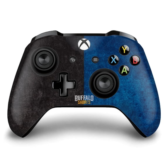 Head Case Designs Officially Licensed NHL Buffalo Sabres Half Distressed Vinyl Sticker Skin Decal Cover Compatible with Microsoft Xbox One S / X Controller