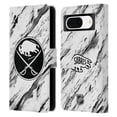 thumbnail image 1 of Head Case Designs Officially Licensed NHL Buffalo Sabres Marble Leather Book Wallet Case Cover Compatible with Google Pixel 8, 1 of 6