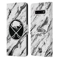 thumbnail image 1 of Head Case Designs Officially Licensed NHL Buffalo Sabres Marble Leather Book Wallet Case Cover Compatible with Samsung Galaxy S10+ / S10 Plus, 1 of 6