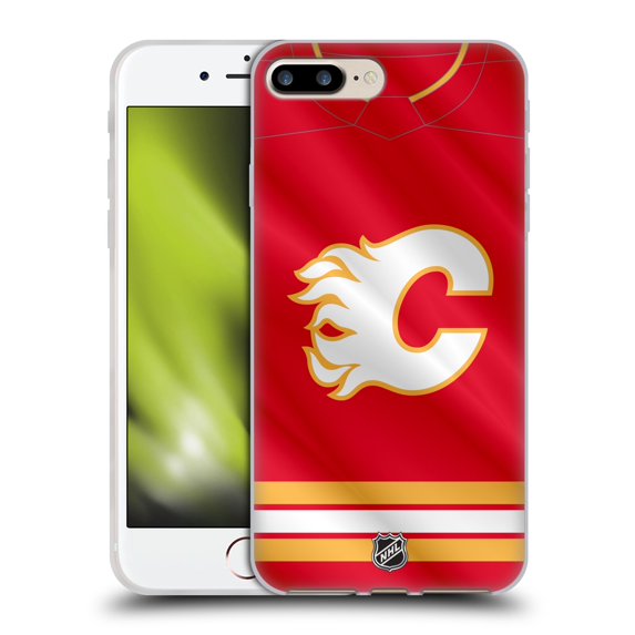 Head Case Designs Officially Licensed NHL Calgary Flames Jersey Soft Gel Case Compatible with Apple iPhone 7 Plus / iPhone 8 Plus