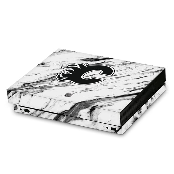 Head Case Designs Officially Licensed NHL Calgary Flames Marble Vinyl Sticker Skin Decal Cover Compatible with Microsoft Xbox One X Console