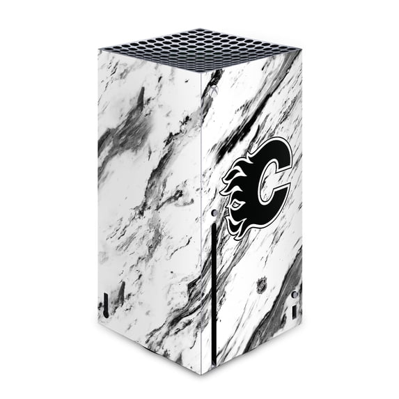 Head Case Designs Officially Licensed NHL Calgary Flames Marble Vinyl Sticker Skin Decal Cover Compatible with Microsoft Xbox Series X