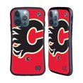 thumbnail image 1 of Head Case Designs Officially Licensed NHL Calgary Flames Oversized Hybrid Case Compatible with Apple iPhone 13 Pro, 1 of 7
