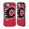 thumbnail image 1 of Head Case Designs Officially Licensed NHL Calgary Flames Oversized Hybrid Case Compatible with Apple iPhone 13, 1 of 7