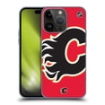 thumbnail image 1 of Head Case Designs Officially Licensed NHL Calgary Flames Oversized Soft Gel Case Compatible with Apple iPhone 15 Pro, 1 of 7