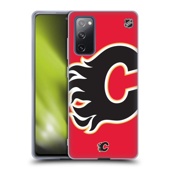 Head Case Designs Officially Licensed NHL Calgary Flames Oversized Soft Gel Case Compatible with Samsung Galaxy S20 FE / 5G