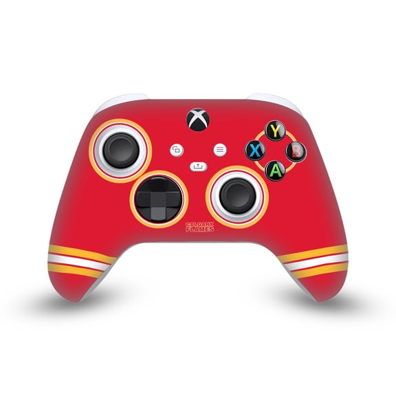 Head Case Designs Officially Licensed NHL Calgary Flames Oversized Vinyl Sticker Skin Decal Cover Compatible with Microsoft Xbox Series X / Series S Controller