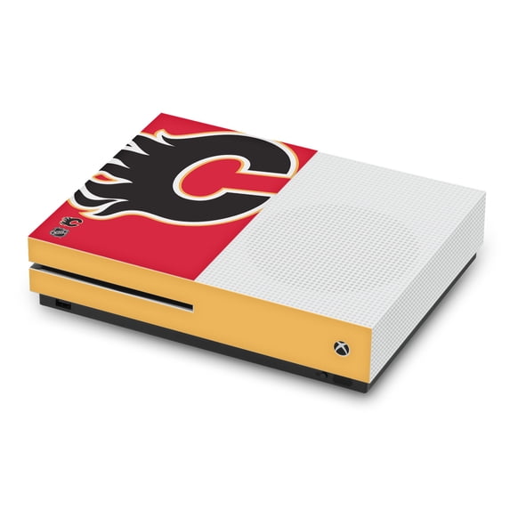 Head Case Designs Officially Licensed NHL Calgary Flames Oversized Vinyl Sticker Skin Decal Cover Compatible with Microsoft Xbox One S Console