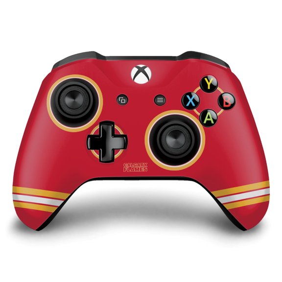 Head Case Designs Officially Licensed NHL Calgary Flames Oversized Vinyl Sticker Skin Decal Cover Compatible with Microsoft Xbox One S / X Controller